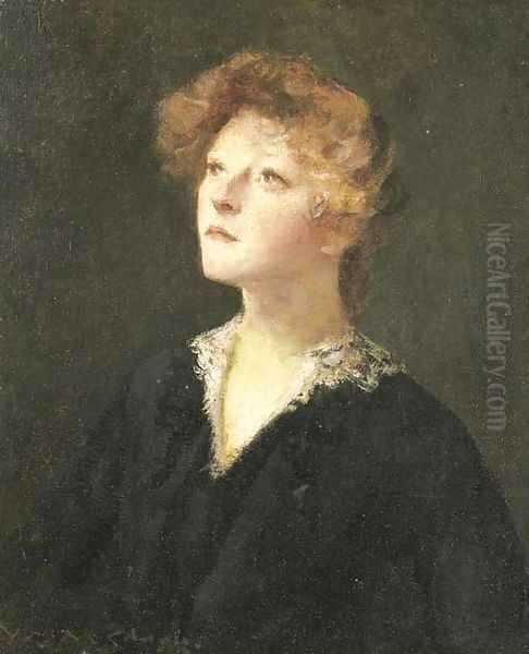 Portrait of Hope Oil Painting by William Merritt Chase