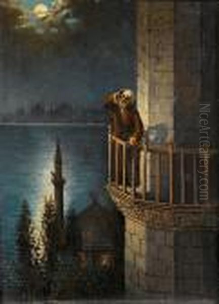 The Muezzin Oil Painting by Leonardo De Mango