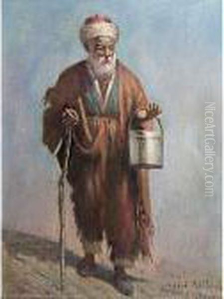 Mendicante A Costantinopoli Oil Painting by Leonardo De Mango