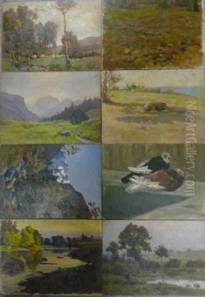 Morvan, Montagne, Animaux Oil Painting by Etienne De Martenne