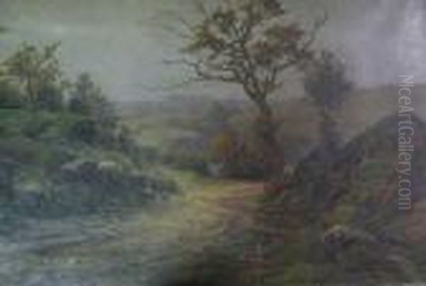 Paysage Au Sentier Oil Painting by Etienne De Martenne