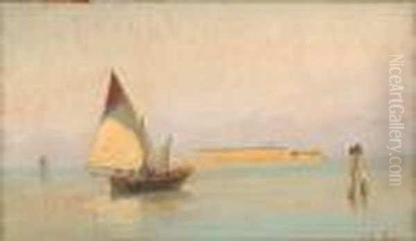 La Pesca In Laguna Oil Painting by Eduardo de Martino