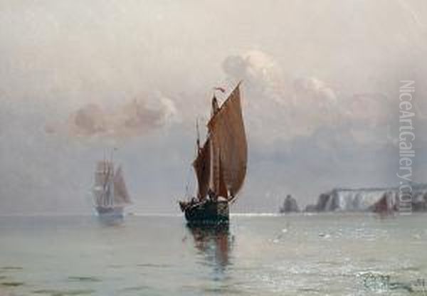 Fishing Boats Returning To Harbour Oil Painting by Eduardo de Martino