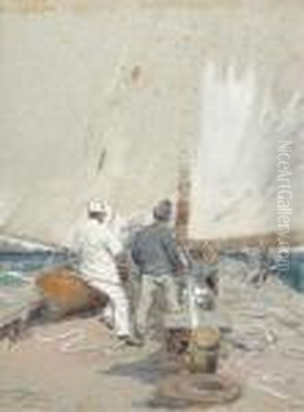 On Board Britannia Oil Painting by Eduardo de Martino