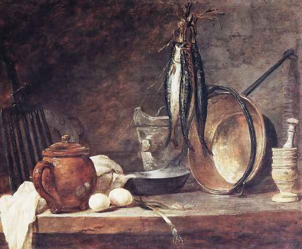 The Fast Day Meal Oil Painting by Jean-Baptiste-Simeon Chardin