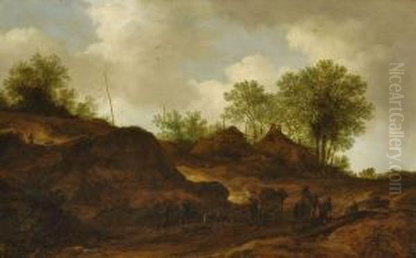 Haarlemer Landschaft Oil Painting by Pieter De Molijn