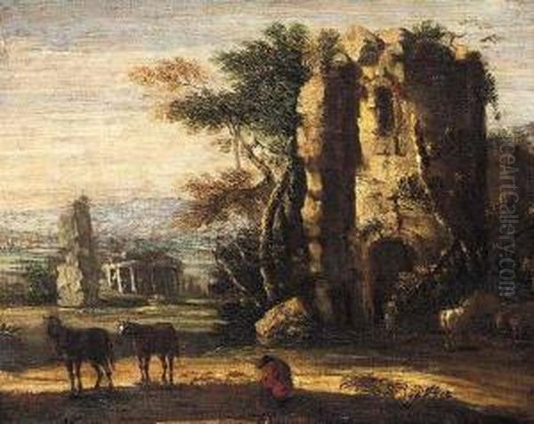 Classical Ruins Oil Painting by Francois de Nome (Monsu, Desiderio)