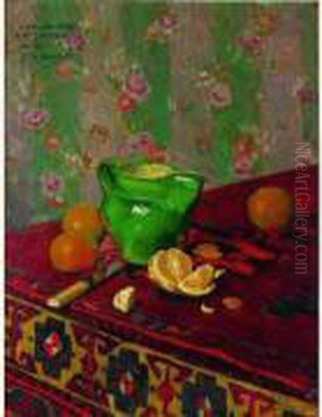 Nature Morte Aux Oranges Oil Painting by Georges-Daniel de Monfreid