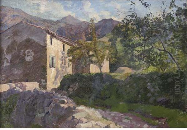 Ferme En Soleil D'apres-midi Oil Painting by Georges-Daniel de Monfreid