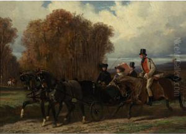 The Suitor Oil Painting by Henri D'Annecy (Comte De) Montpezat