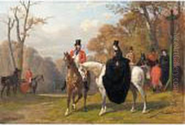 Le Commencement De La Chasse Oil Painting by Henri D'Annecy (Comte De) Montpezat