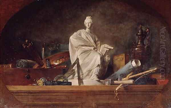 Attributes of the Arts, 1765 Oil Painting by Jean-Baptiste-Simeon Chardin