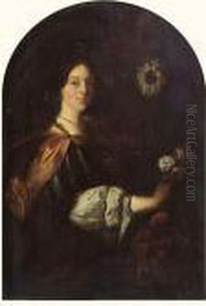  Portrait De Jeune Femme En Clytie  Oil Painting by Karel De Moor