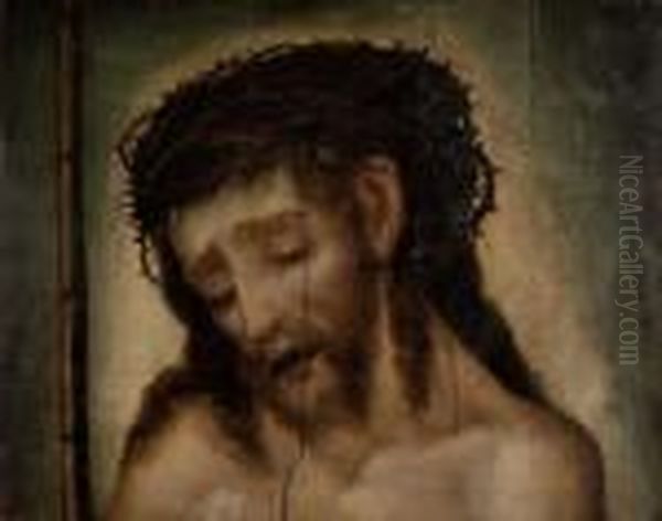 Christ Aux Outrages Oil Painting by Luis de Morales