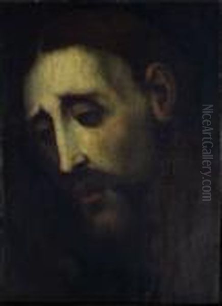 Cabeza De Cristo Oil Painting by Luis de Morales