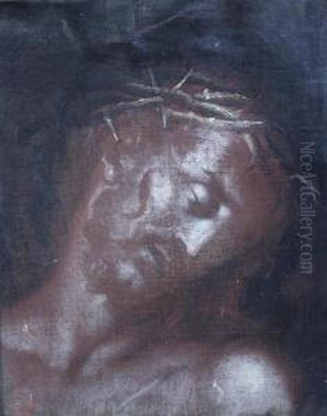 Head Of Christ Oil Painting by Luis de Morales