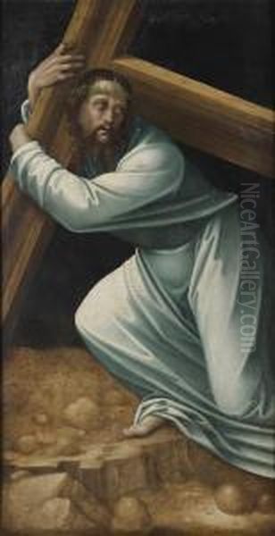 Christ Portant La Croix Oil Painting by Luis de Morales