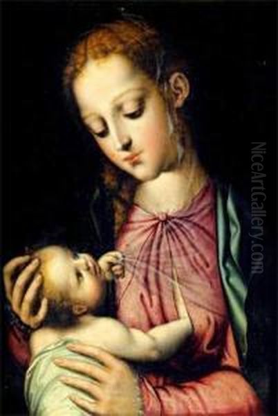 Vierge A L'enfant Oil Painting by Luis de Morales