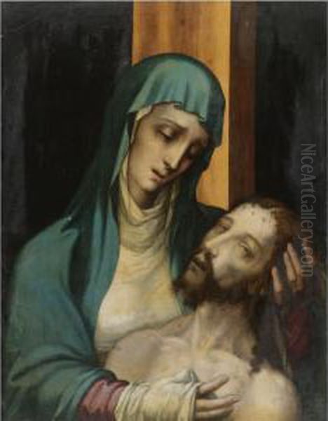 The Pieta Oil Painting by Luis de Morales