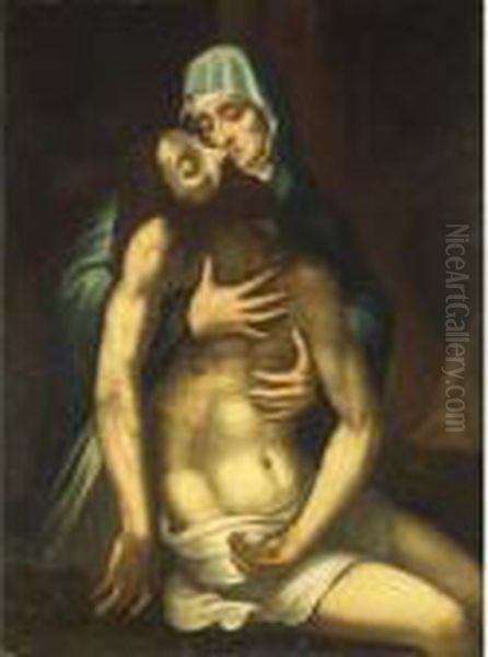 The Pieta Oil Painting by Luis de Morales