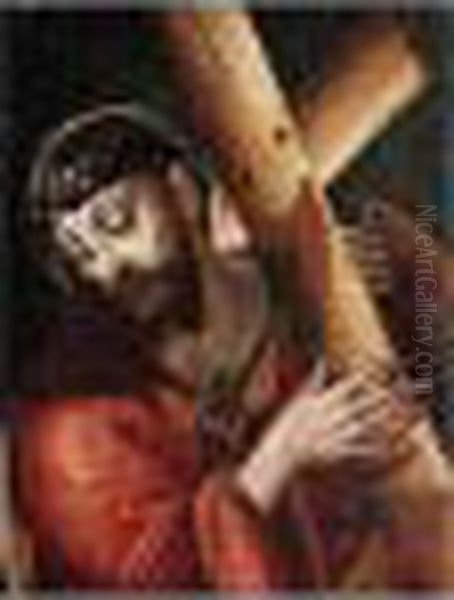 Christ Carrying The Cross Oil Painting by Luis de Morales