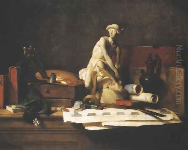 Attributes and Rewards of the Arts Oil Painting by Jean-Baptiste-Simeon Chardin