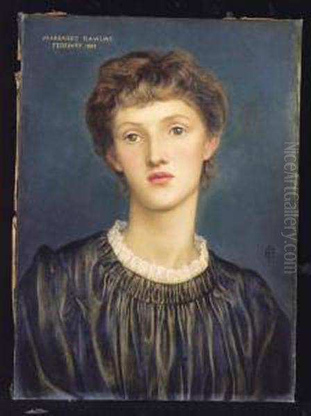 Portrait Of Margaret Rawlins Oil Painting by Evelyn Pickering De Morgan