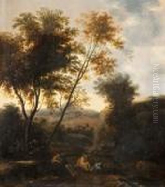 Berger Dans Un Paysage Oil Painting by Isaac de Moucheron