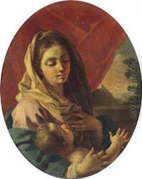 Madonna With Child Oil Painting by Francesco Solimena