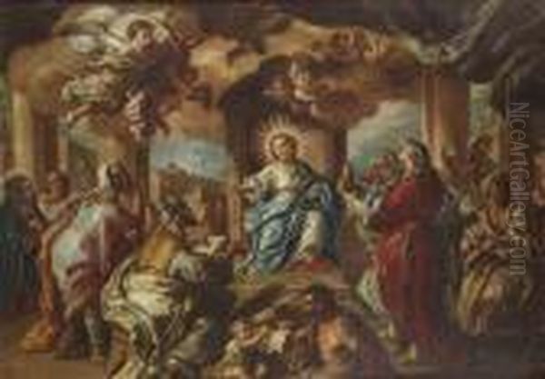 Sacra Conversazione Oil Painting by Francesco Solimena