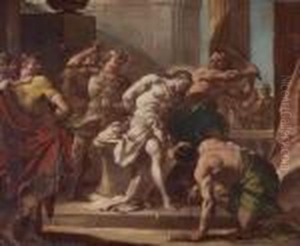 La Flagellation Du Christ Oil Painting by Francesco Solimena