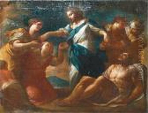  La Deposition Du Christ  Oil Painting by Francesco Solimena