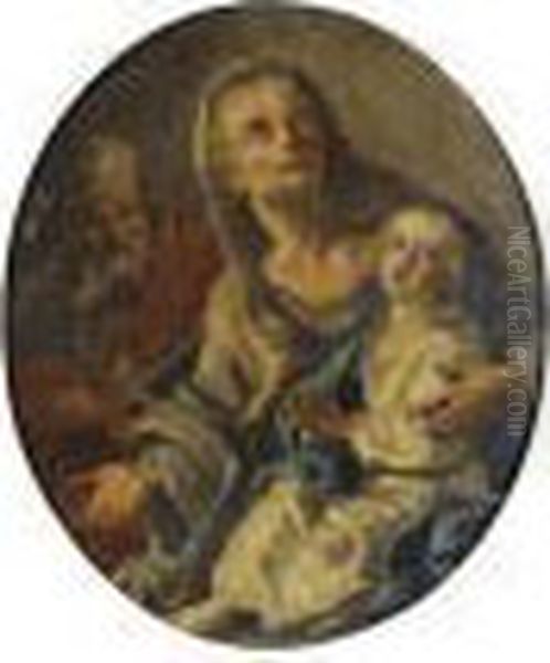 Sainte Anne Et La Vierge Oil Painting by Francesco Solimena