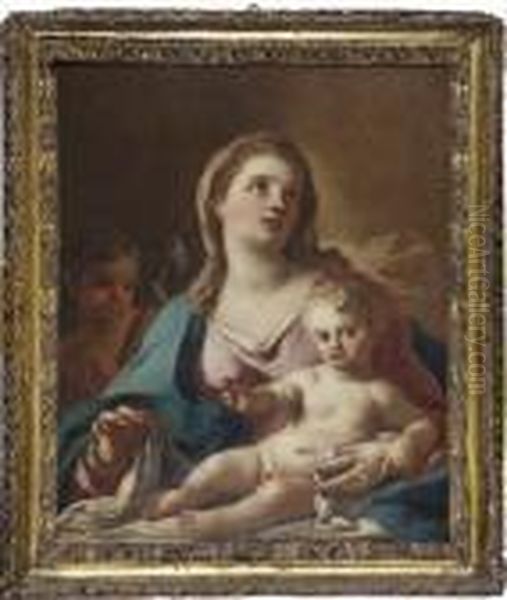 Madonna Con Il Bambino E San Giovannino Oil Painting by Francesco Solimena