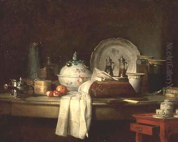 The Officers' Mess or The Remains of a Lunch, 1763 Oil Painting by Jean-Baptiste-Simeon Chardin