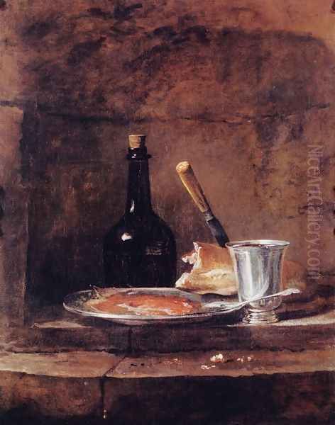 The Silver Goblet Oil Painting by Jean-Baptiste-Simeon Chardin