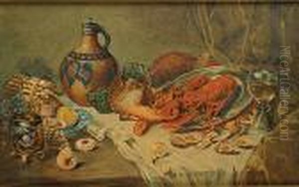 Nature Morte Aux Huitres Oil Painting by Noter David De