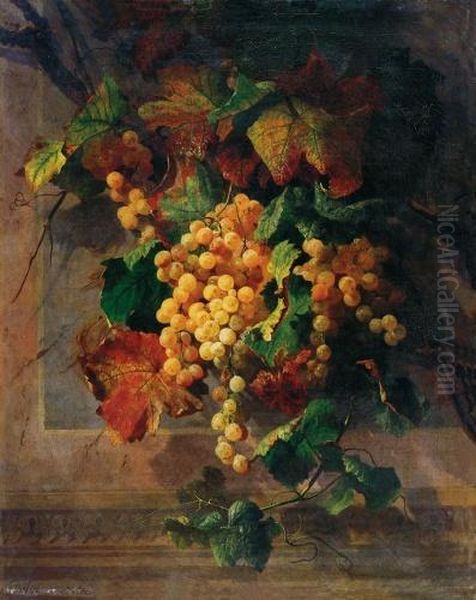 Still Life With Grapes Oil Painting by David Emil Joseph de Noter