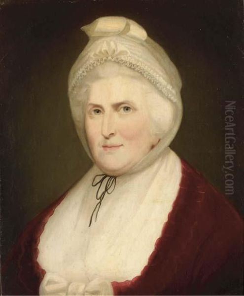 Portrait Of Martha Washington Oil Painting by Pierre Francois de Noter