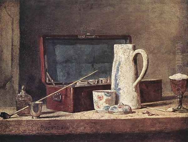 Still-Life with Pipe and Jug Oil Painting by Jean-Baptiste-Simeon Chardin