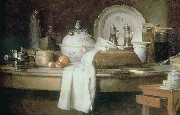 The Butler's Table Oil Painting by Jean-Baptiste-Simeon Chardin