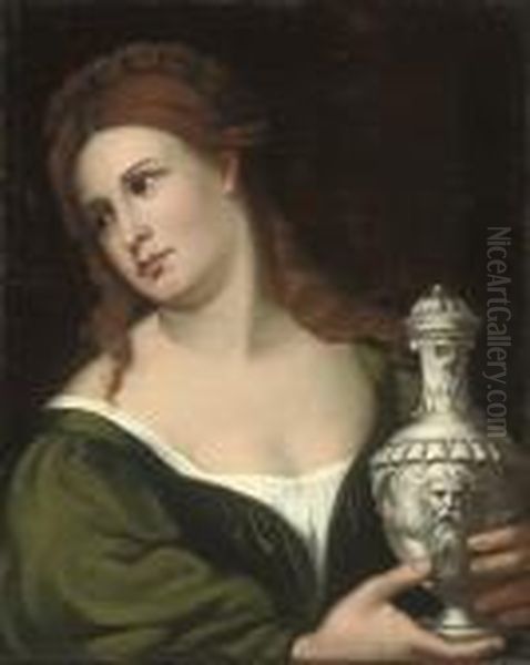 The Penitent Magdalene Oil Painting by Palma Vecchio (Jacopo Negretti)