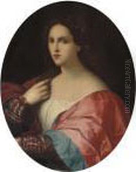 La Bella Oil Painting by Palma Vecchio (Jacopo Negretti)