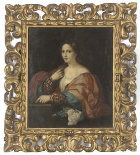 La Bella Oil Painting by Palma Vecchio (Jacopo Negretti)