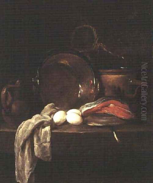 Still Life: The Kitchen Table, c.1755-56 Oil Painting by Jean-Baptiste-Simeon Chardin