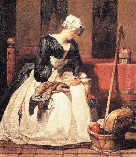 The Embroiderer, c.1773 Oil Painting by Jean-Baptiste-Simeon Chardin