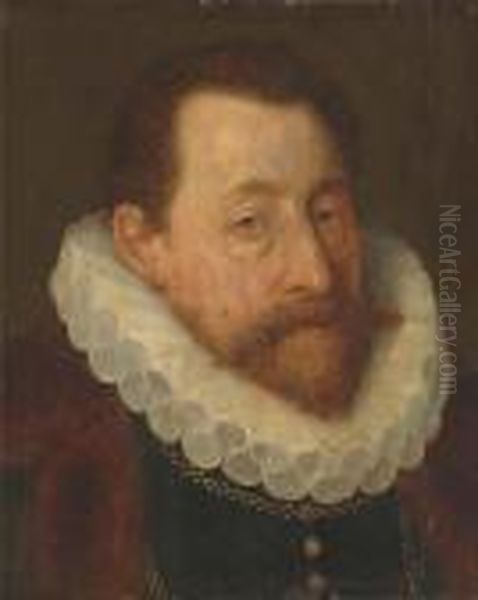 Portrait D'un Homme Barbu Oil Painting by Pierre Paul De Pommayrac