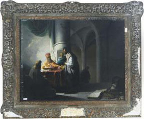 King Herod Receiving Judas Oil Painting by Willem De Poorter