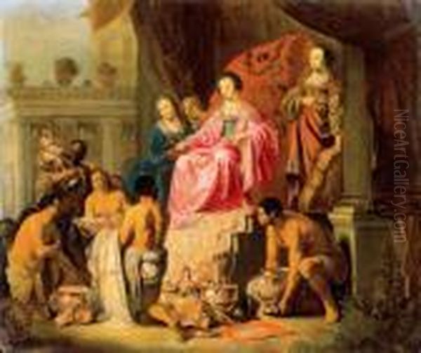 The Allegory Of The Colonial Power Oil Painting by Willem De Poorter