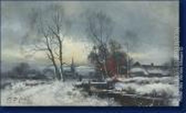 Paysage Hivernal Oil Painting by Ferdinand De Prins